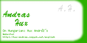 andras hux business card